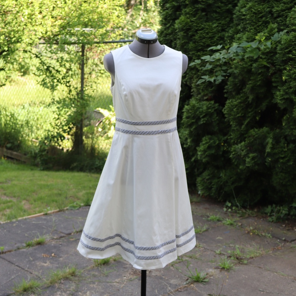 Calvin Klein White Sailor Style Dress